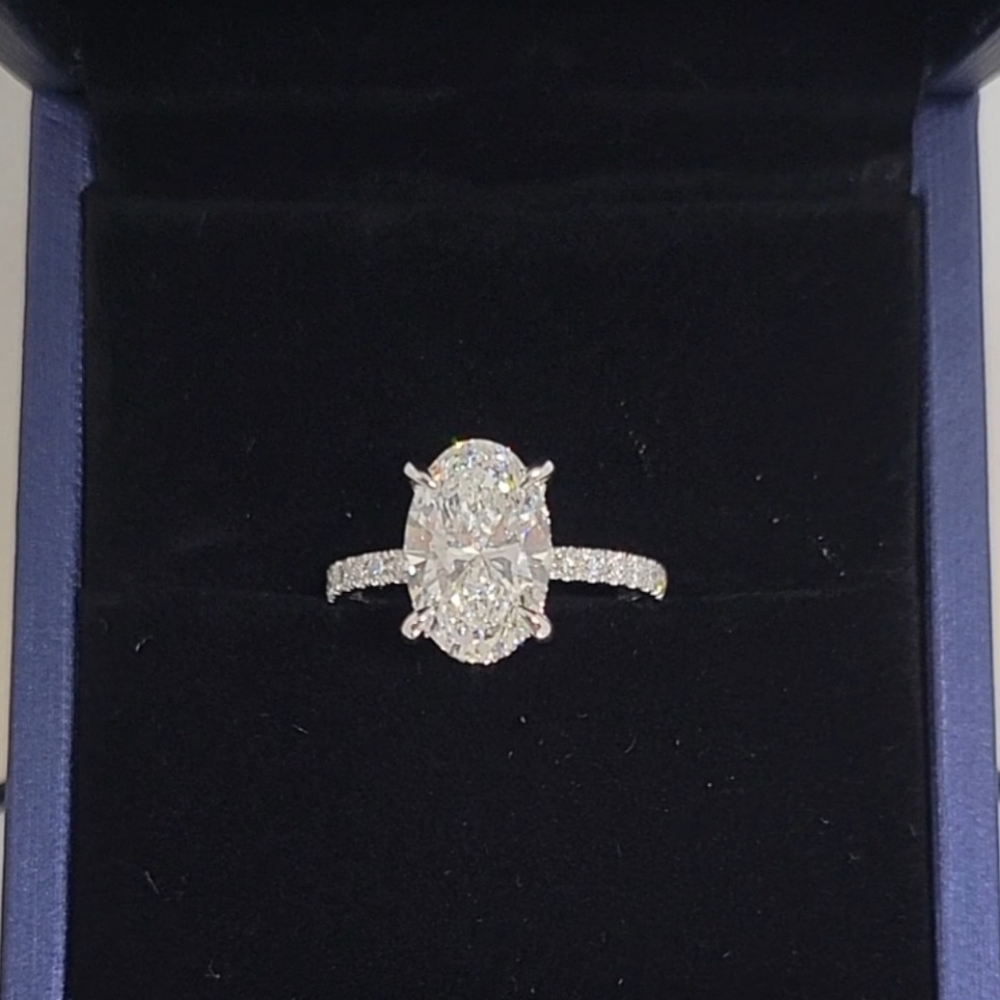 New 3ct IGI Lab Grown Diamond Ring,14K White Gold - Picture 8 of 11
